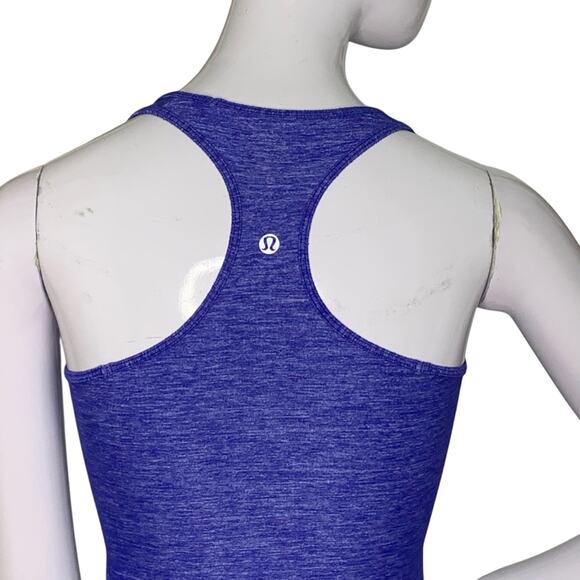 Lululemon Racer Back Tank Top Heathered Blue Size 2 - Picture 5 of 8